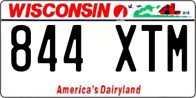WI license plate 844XTM