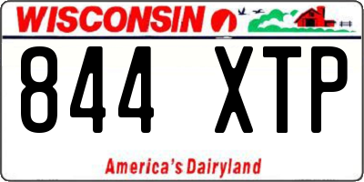 WI license plate 844XTP