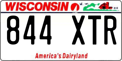 WI license plate 844XTR