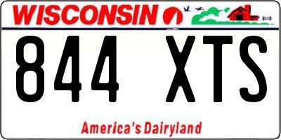 WI license plate 844XTS