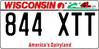 WI license plate 844XTT