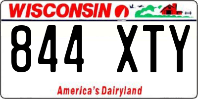 WI license plate 844XTY