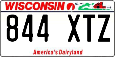 WI license plate 844XTZ