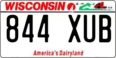 WI license plate 844XUB