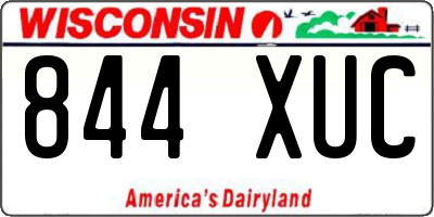 WI license plate 844XUC