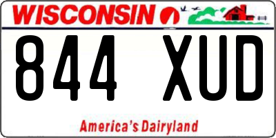 WI license plate 844XUD