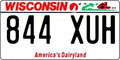WI license plate 844XUH