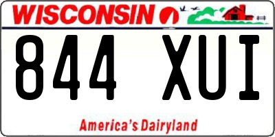 WI license plate 844XUI