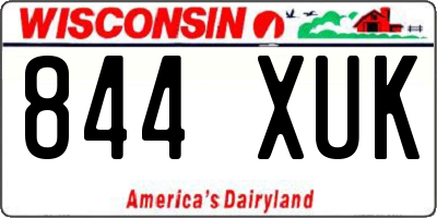 WI license plate 844XUK