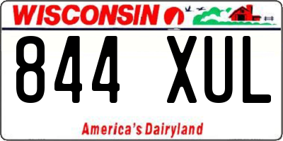 WI license plate 844XUL