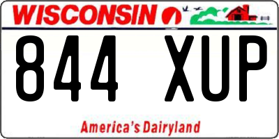 WI license plate 844XUP