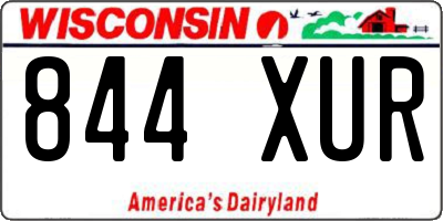 WI license plate 844XUR