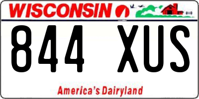 WI license plate 844XUS