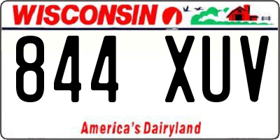 WI license plate 844XUV