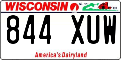 WI license plate 844XUW