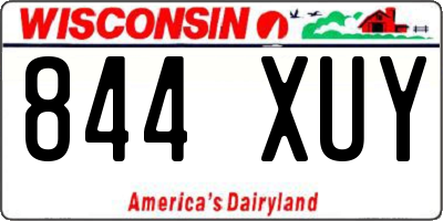 WI license plate 844XUY