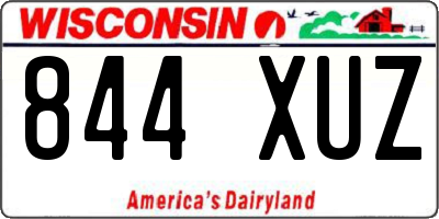 WI license plate 844XUZ