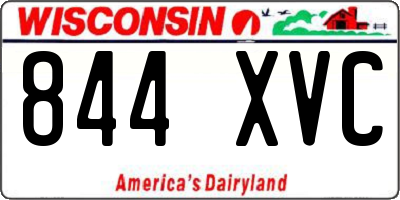 WI license plate 844XVC