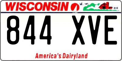 WI license plate 844XVE