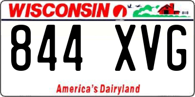 WI license plate 844XVG