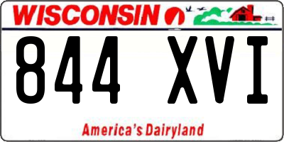 WI license plate 844XVI