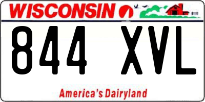WI license plate 844XVL