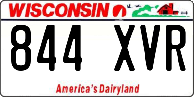 WI license plate 844XVR