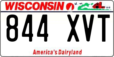 WI license plate 844XVT