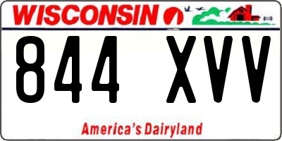 WI license plate 844XVV