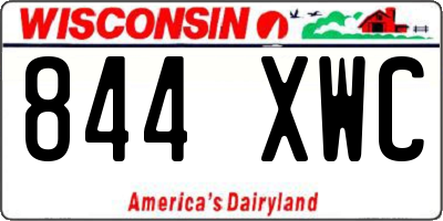 WI license plate 844XWC