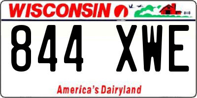 WI license plate 844XWE