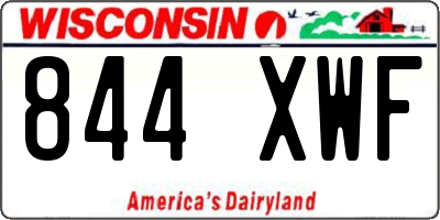 WI license plate 844XWF