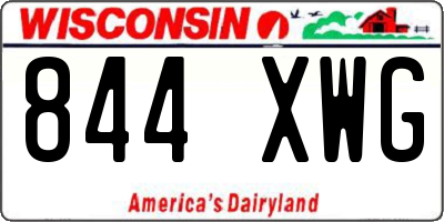 WI license plate 844XWG