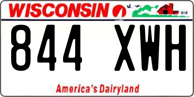 WI license plate 844XWH
