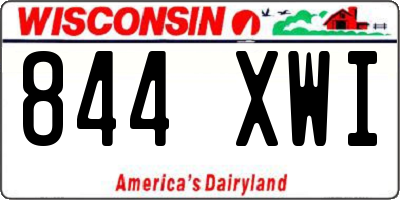 WI license plate 844XWI