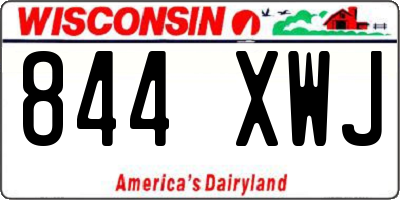 WI license plate 844XWJ