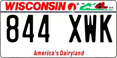 WI license plate 844XWK