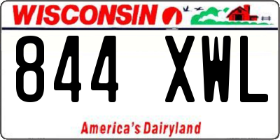 WI license plate 844XWL