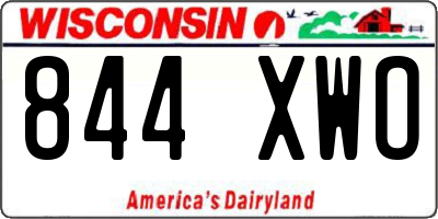WI license plate 844XWO