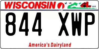 WI license plate 844XWP