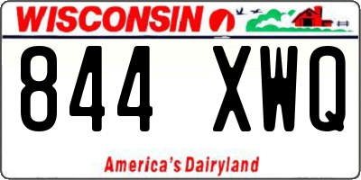 WI license plate 844XWQ