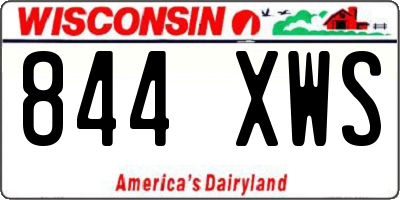 WI license plate 844XWS