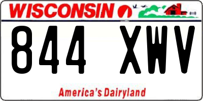 WI license plate 844XWV