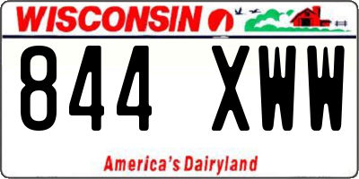 WI license plate 844XWW