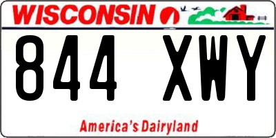 WI license plate 844XWY