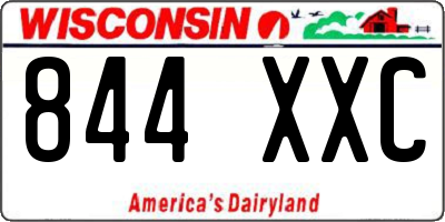 WI license plate 844XXC