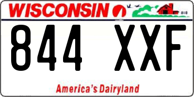 WI license plate 844XXF