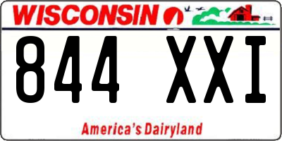WI license plate 844XXI