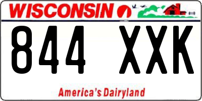 WI license plate 844XXK