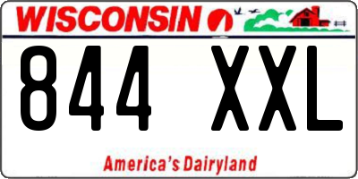 WI license plate 844XXL